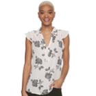 Juniors' Candie's&reg; Zip Front Flutter Sleeve Top, Teens, Size: Large, Pink