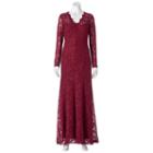Women's 1 By 8 Glitter Lace Evening Gown, Size: 6, Drk Yellow