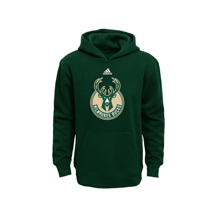 Boys 8-20 Adidas Milwaukee Bucks Prime Pullover Fleece Hoodie, Boy's, Size: Small, Green
