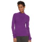 Women's Napa Valley Mockneck Sweater, Size: Medium, Purple Oth