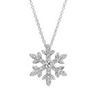 Disney's Frozen Crystal Snowflake Pendant Necklace, Women's, White