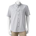 Men's Coleman Classic-fit Chambray Stretch Performance Button-down Fishing Shirt, Size: Large, Light Grey