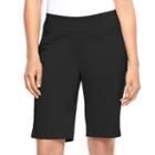 Women's Dana Buchman Pull-on Bermuda Shorts, Size: Medium, Black