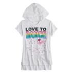 Girls 7-16 Jojo Siwa Love To Dance Short Sleeve Hoodie Tunic, Size: Small, White
