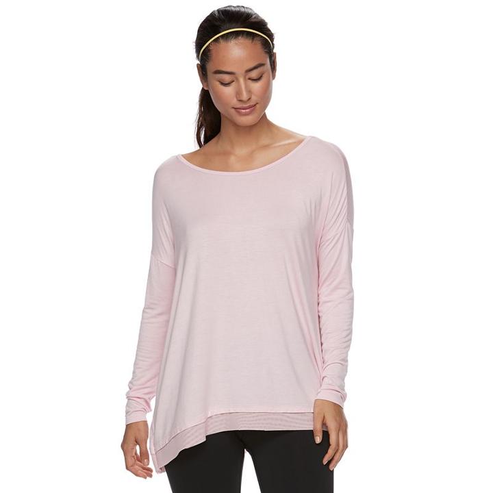 Women's Gaiam Nirvana Drop-shoulder Yoga Tunic, Size: Xl, Dark Grey