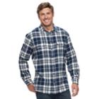 Big & Tall Sonoma Goods For Life&trade; Slim-fit Supersoft Flannel Button-down Shirt, Men's, Size: M Tall, Dark Blue