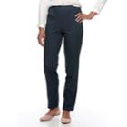 Women's Croft & Barrow&reg; Classic Pull-on Tapered-leg Jeans, Size: S Long, Blue