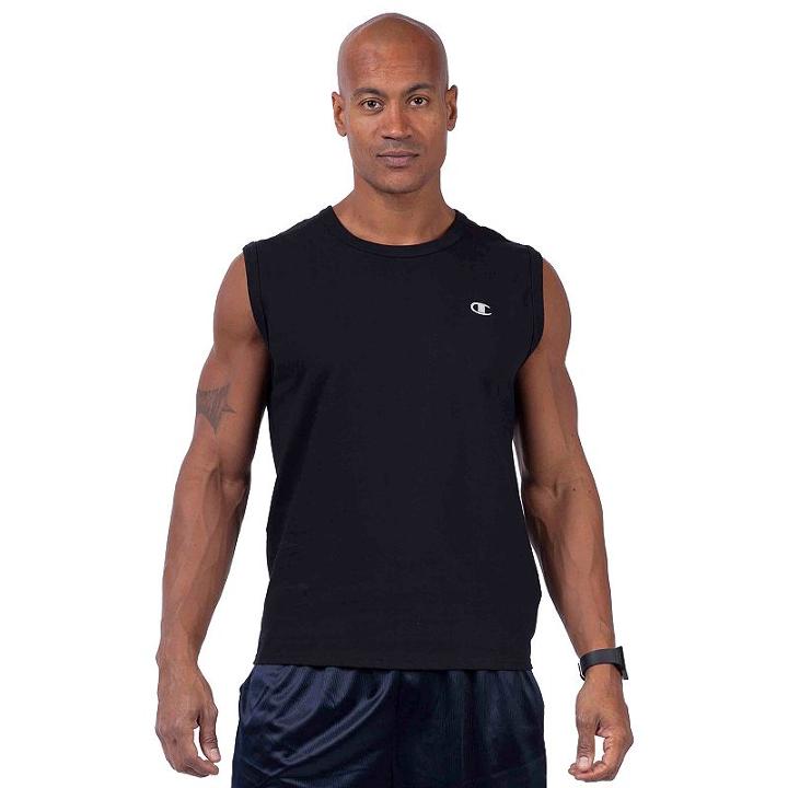Big & Tall Champion Solid Muscle Tee, Men's, Size: L Tall, Black