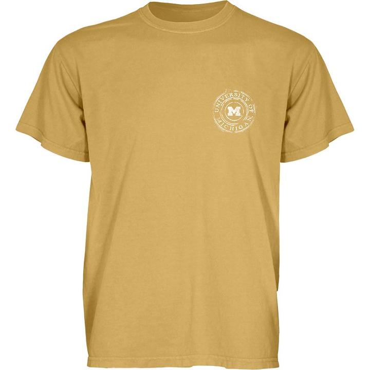 Juniors' Blue 84 Michigan Wolverines Coffee Ring Tee, Women's, Size: Small, Yellow