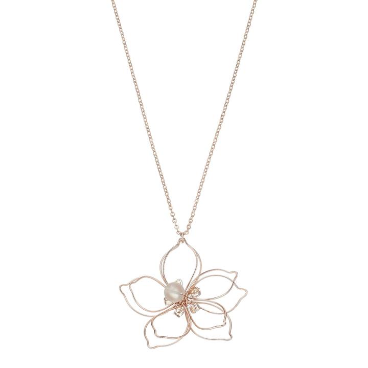 Mudd&reg; Long Wire Flower Pendant Necklace, Teens, Gold