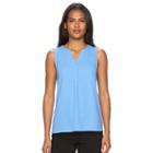 Women's Apt. 9&reg; Sleeveless Popover Top, Size: Xl, Blue (navy)