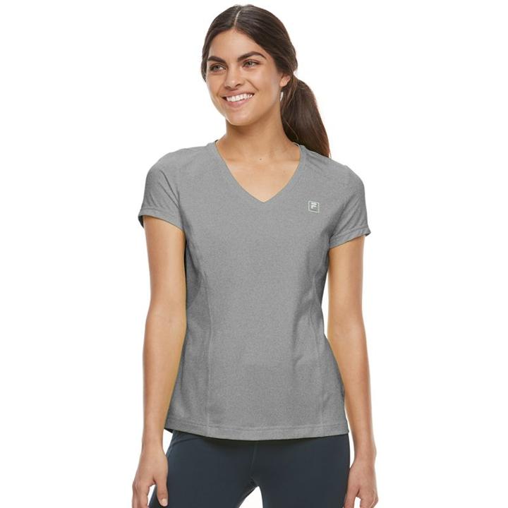 Women's Fila Sport&reg; Essential V-neck Short Sleeve Tee, Size: Xs, Light Grey