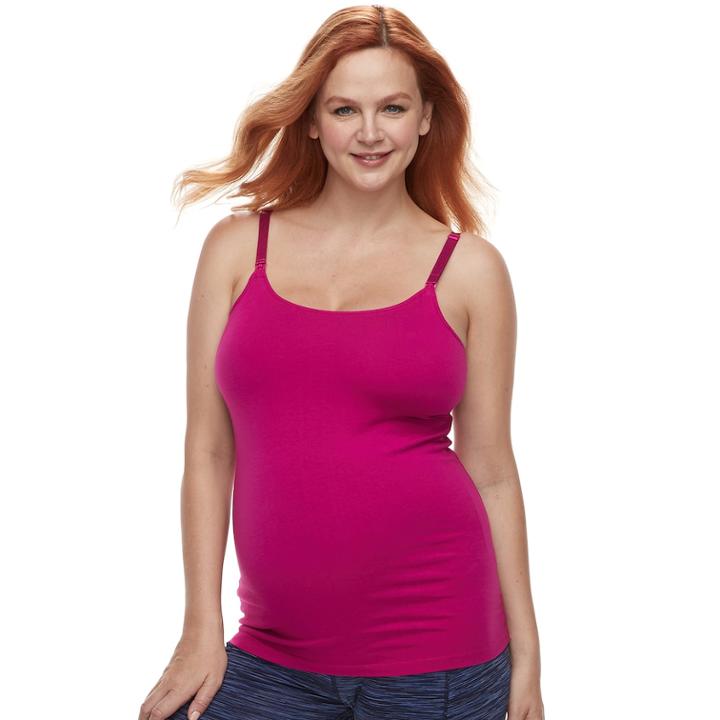 Maternity A:glow Nursing Cami, Women's, Size: M-mat, Dark Pink
