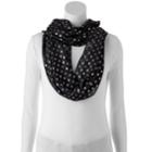 Apt. 9&reg; Lurex Polka-dot Infinity Scarf, Women's, White Oth