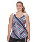 Plus Size Fila Sport&reg; Core Chevron Workout Tank, Women's, Size: 3xl, Black