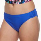 Women's Aqua Couture Solid Hipster Bikini Bottoms, Size: Small, Dark Blue