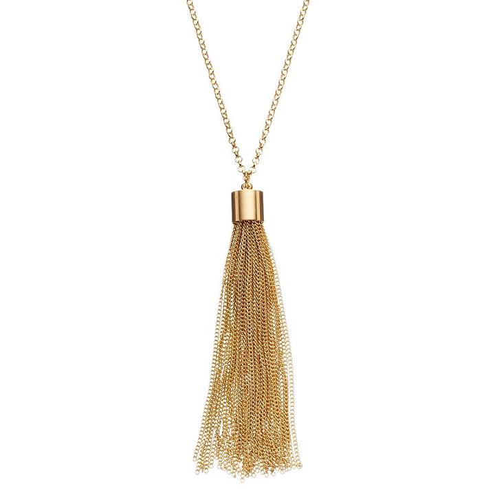 Apt. 9&reg; Long Tassel Pendant Necklace, Women's, Multicolor