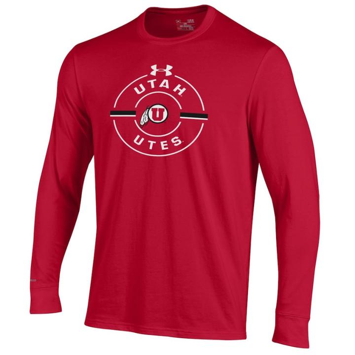 Men's Under Armour Utah Utes Charged Long-sleeve Tee, Size: Small, Multicolor