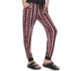 Juniors' Mudd&reg; Printed Joggers, Teens, Size: Large, Brt Red