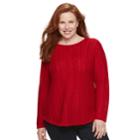 Plus Size Croft & Barrow&reg; Lurex Sweater, Women's, Size: 2xl, Light Red