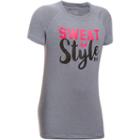 Girls 7-16 Under Armour Sweat In Style Graphic Tee, Size: Small, Med Grey