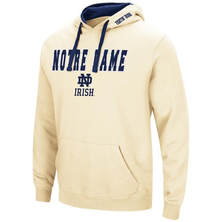 Men's Notre Dame Fighting Irish Pullover Fleece Hoodie, Size: Xl, Blue (navy)