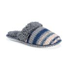 Muk Luks Women's Knit Scuff Slippers, Size: Medium, Blue (navy)