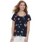 Juniors' So&reg; Cold-clavicle Tee, Teens, Size: Xl, Dark Blue