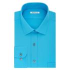Men's Van Heusen Flex Collar Regular-fit Pincord Dress Shirt, Size: 17.5-34/35, Turquoise/blue (turq/aqua)