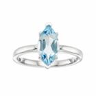 Lc Lauren Conrad 10k White Gold Blue Topaz Marquise Ring, Women's, Size: 6
