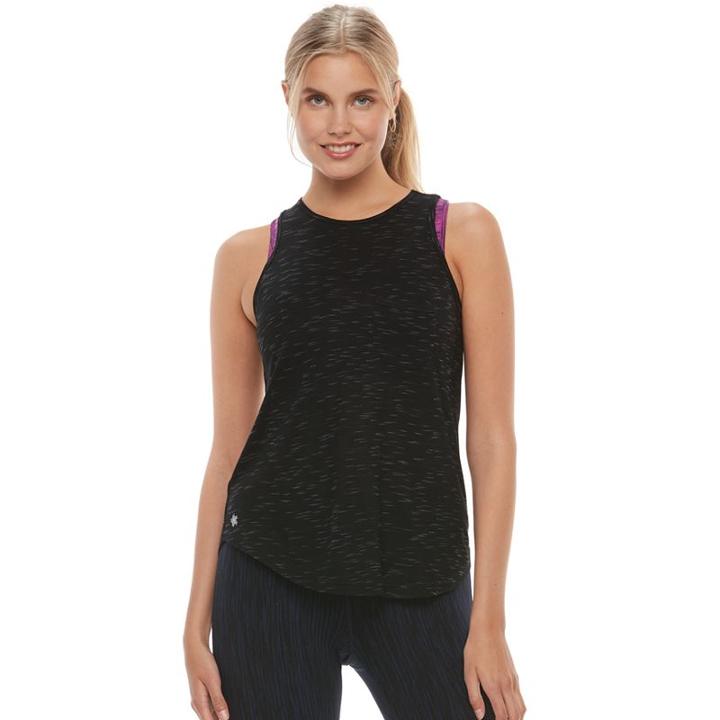 Women's Tek Gear&reg; High Neck Pocket Tank, Size: Medium, Black