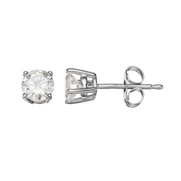 Forever Classic Sterling Silver 5/8 Carat T.w. Lab-created Moissanite Stud Earrings, Women's, White