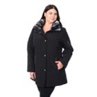 Plus Size Croft & Barrow&reg; Faux-fur Collar Quilted Stadium Jacket, Women's, Size: 2xl, Black