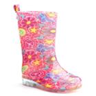 Shiny Sweet Icon Tie-dye Rain Boots - Girls, Girl's, Size: 1/2, Dark Pink