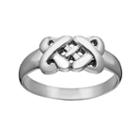 Sterling Silver Celtic Knot Ring, Adult Unisex, Size: 7, Grey