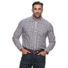 Big & Tall Croft & Barrow&reg; Regular-fit Easy-care Button-down Shirt, Men's, Size: Xxl Tall, Dark Brown