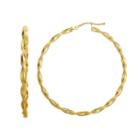 14k Gold Twist Hoop Earrings, Women's