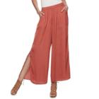 Women's Jennifer Lopez Vented Wide-leg Soft Pants, Size: Small, Red