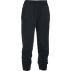 Women's Under Armour French Terry Ankle Crop Pants, Size: Small, Black