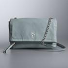 Simply Vera Vera Wang Garrison Double Entry Flap Crossbody Bag, Women's, Light Blue
