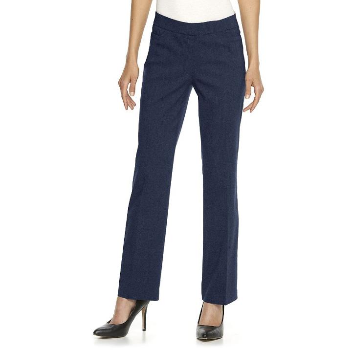 Petite Apt. 9&reg; Bootcut Dress Pants, Women's, Size: 6 Petite, Blue (navy)