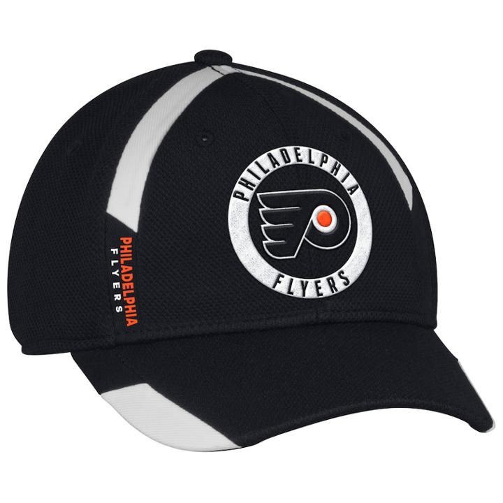 Adult Adidas Philadelphia Flyers Practice Jersey Flex-fit Cap, Men's, Size: S/m, Fly Black
