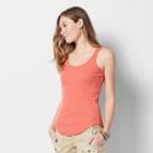 Women's Sonoma Goods For Life&trade; Scoopneck Ribbed Tank, Size: Xl, Med Orange