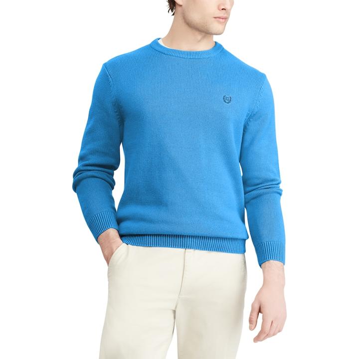 Men's Chaps Regular-fit Crewneck Sweater, Size: Xl, Blue
