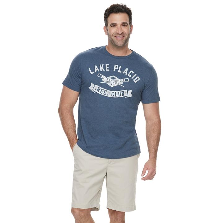 Big & Tall Sonoma Goods For Life™ Lake Placid Rec. Club Graphic Tee, Men's, Size: L Tall, Red Overfl
