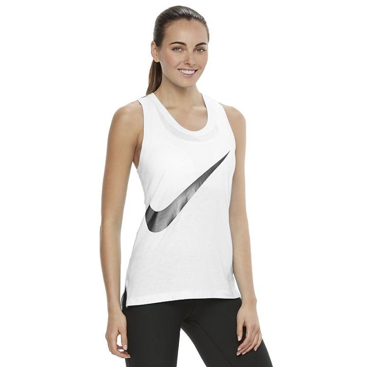 Women's Nike Sportswear Swoosh Racerback Tank Top, Size: Small, Natural
