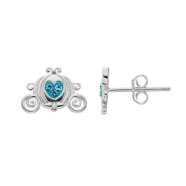 Disney's Cinderella Carriage Kids' Crystal Stud Earrings, Women's, Blue