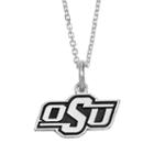 Fiora Sterling Silver Oklahoma State Cowboys Team Logo Pendant Necklace, Women's, Size: 16, Grey