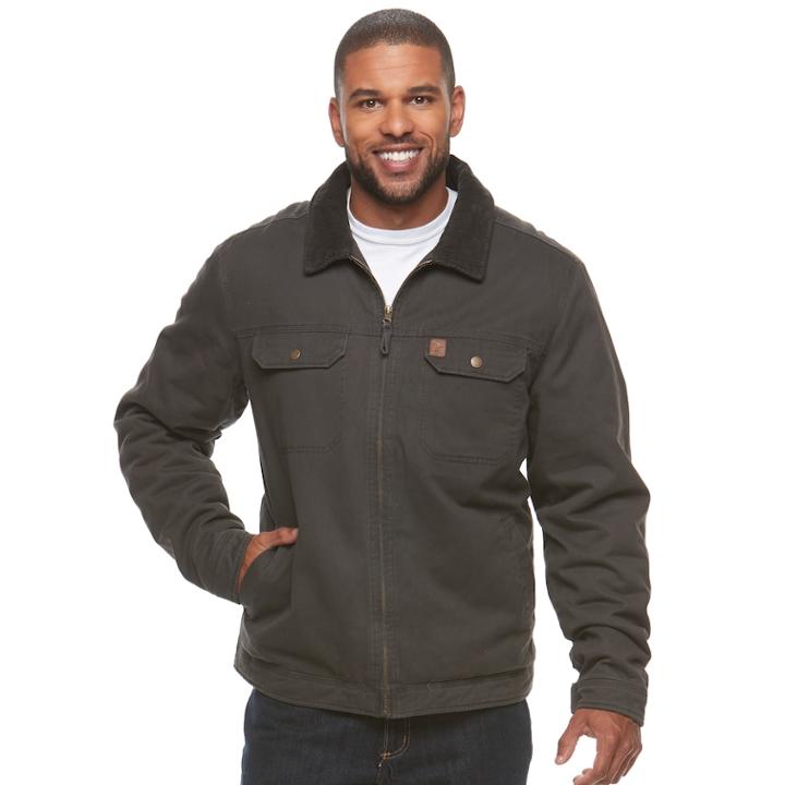 Men's Coleman Sherpa-lined Twill Jacket, Size: Xl, Oxford