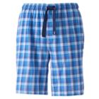 Izod, Men's Plaid Jams Shorts, Size: Small, Med Blue